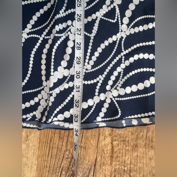 NWT DIXIE Italian Midi Bais Navy White Skirt ~ Large ~ GORGEOUS - Picture 9 of 10